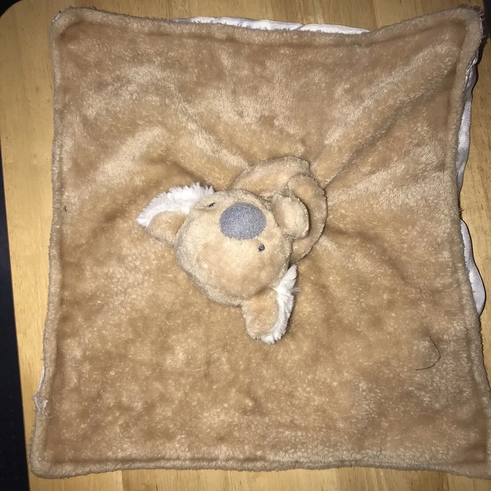Carters Child Of Mine Koala Bear Baby Lovey Security Blanket Tan Satin 12